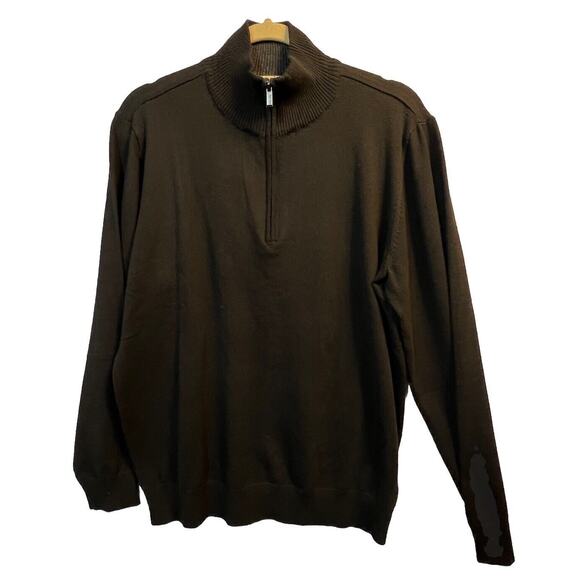 Tricots st Raphael Sweater Quarter Zip Black Size L Mock Neck - Picture 6 of 12